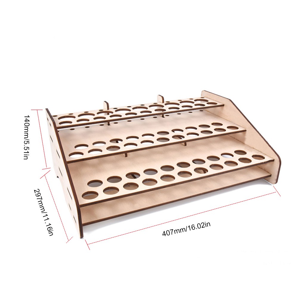 DIY Wooden Paint Rack Stand Painting Ink Bottle Storage Holder Organizer Pigment Shelf Paintings