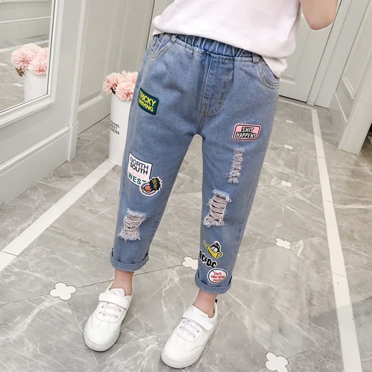 Boy Jeans Fashion Trousers Autumn Kids Clothes Pants for Boys Girls