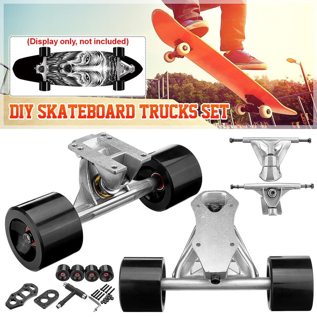 สเก็ตบอร์ด：DIY Carving CX7 Skateboard Truck Wheels Set 5 Bearings