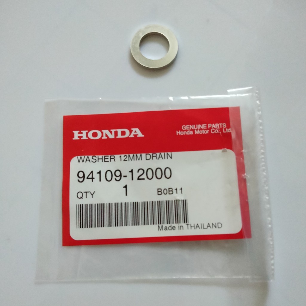 แหวนรองน็อตถ่ายน้ำมันเครื่อง honda แท้ / 94109-12000 | Shopee Thailand