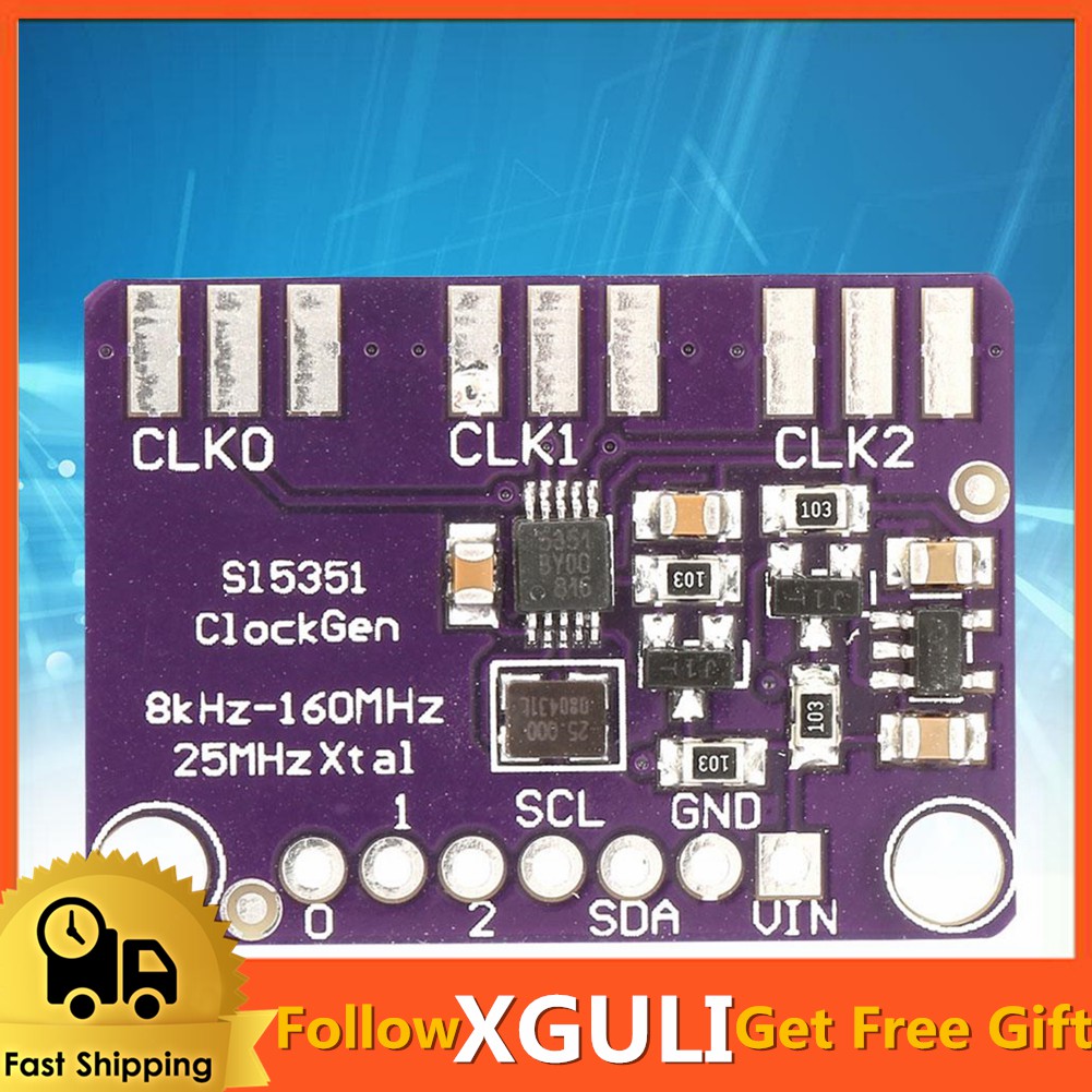 Si5351 I2C 25MHZ High Frequency Clock Generator Breakout Board Module