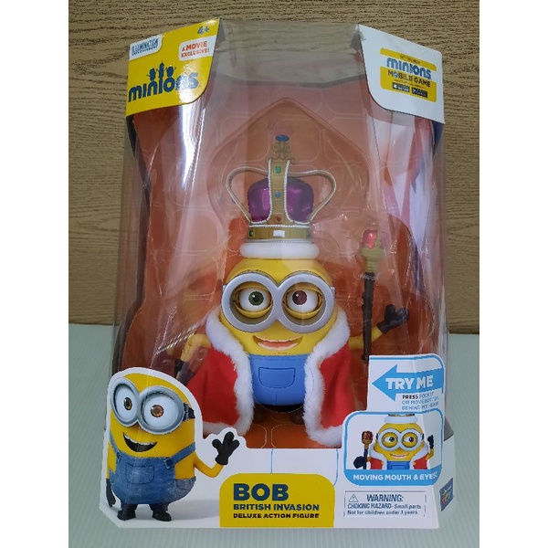 Minions (KING BOB) British Invasion Deluxe Action Figure (Thinkway