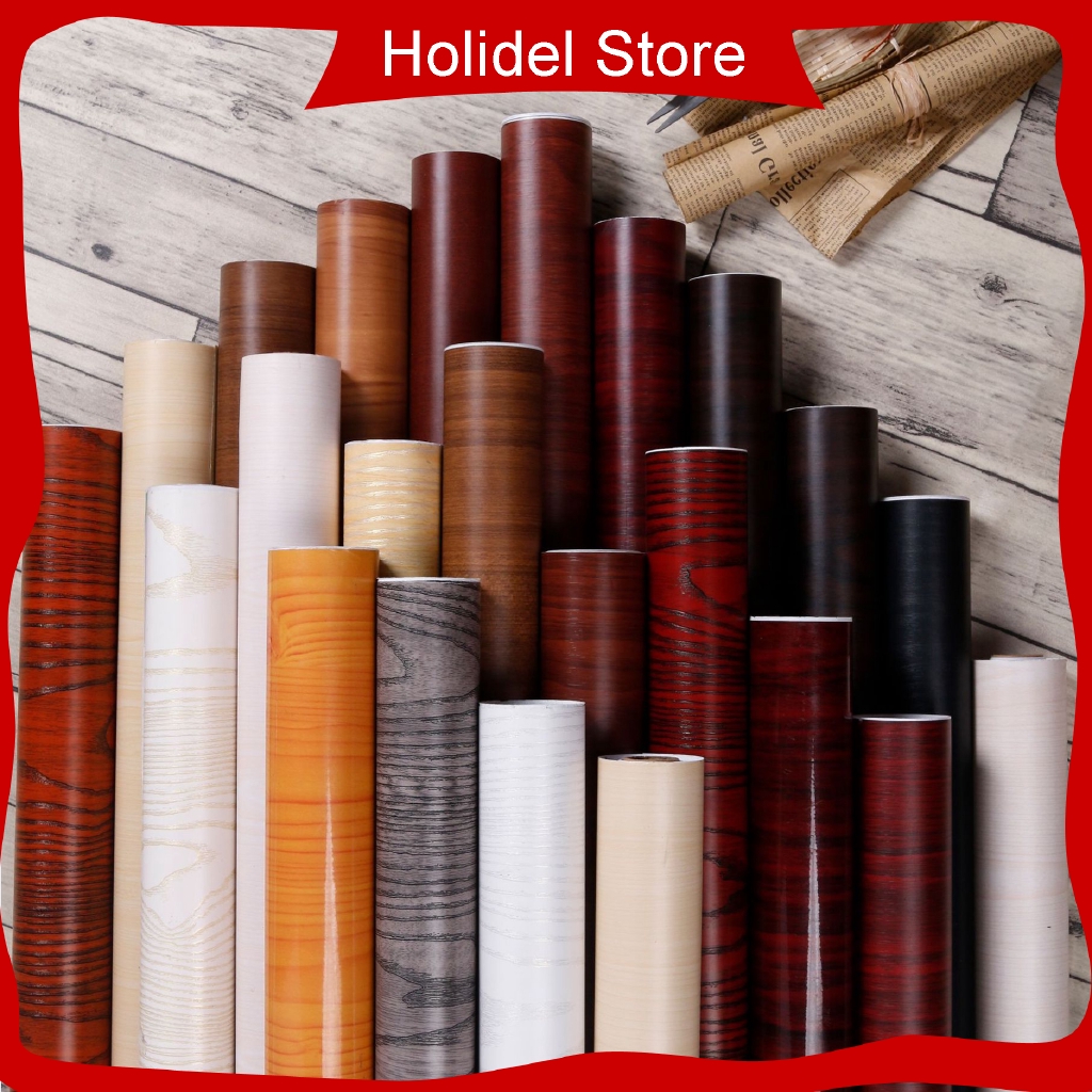Thick wood grain selfadhesive wallpaper waterproof pvc wall stickers