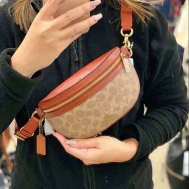 Coach Belt BAG in signature Shopee Thailand