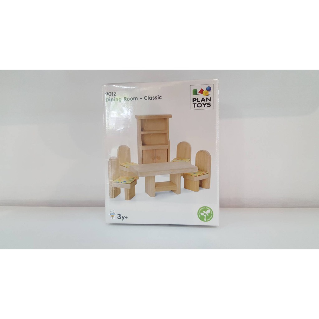 PlanToys Dining Room Classic ของเล่นไม้ห้องอาหาร เล่นกับบ้านตุ๊กตา