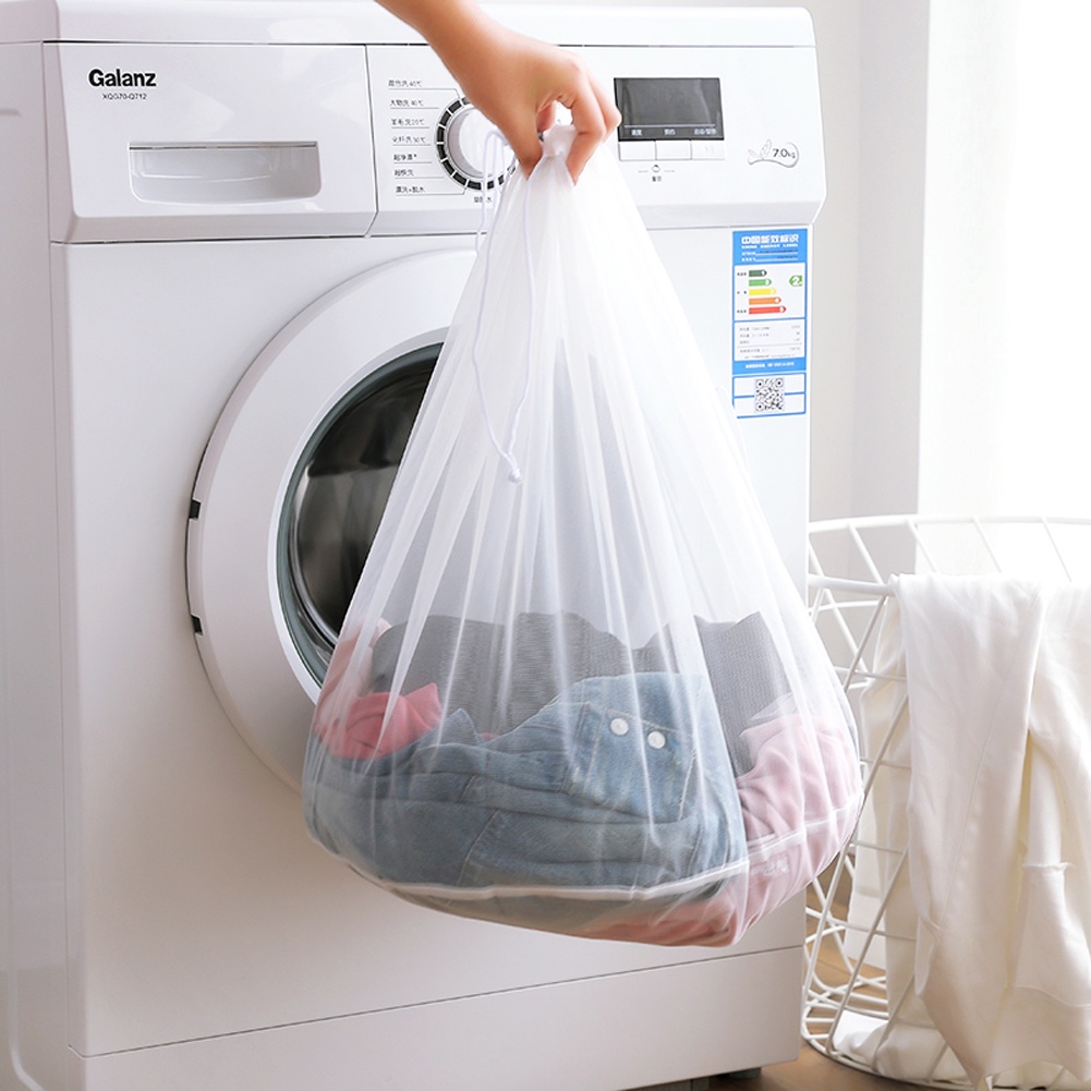 Drawstring Laundry Bag Washing Machine Clothes Cleaning Washing Mesh