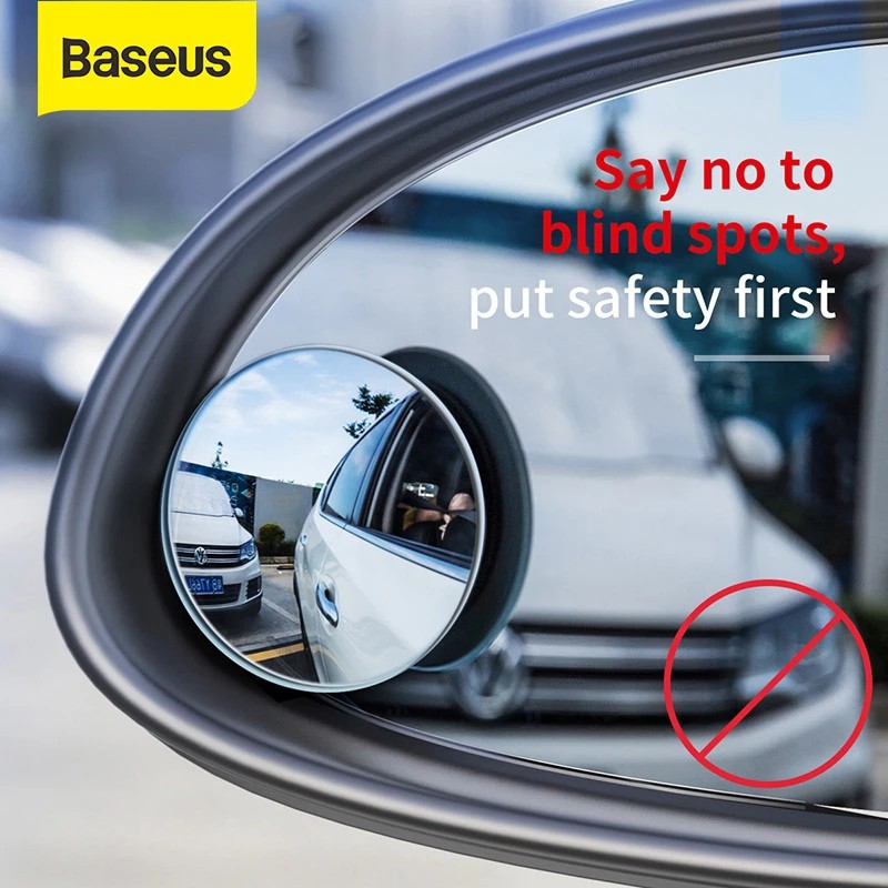 Baseus 2Pcs Car กระจก Mirror HD Convex Mirror Blind Spot Auto Rearview