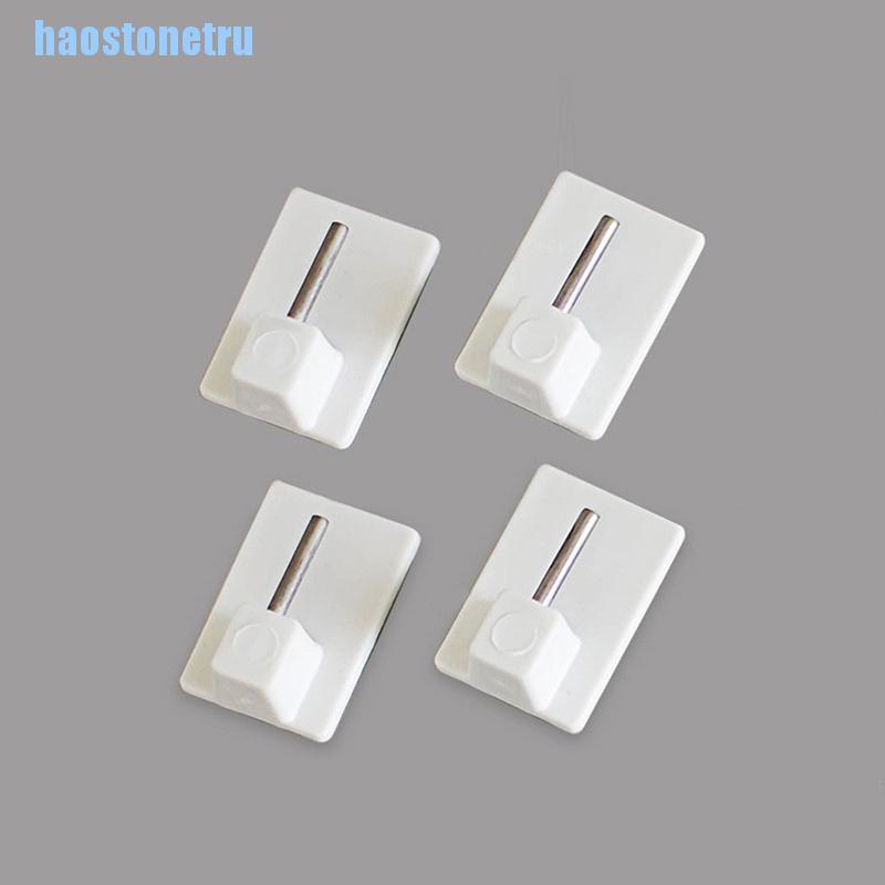 【ncn】4Pcs Selfadhesive Wall Hook Storage Hooks Kitchen Bathroom Hook