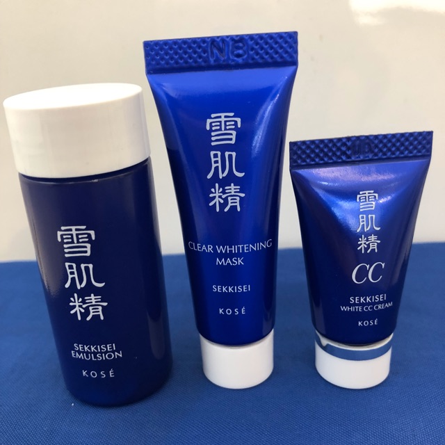 KOSE Emulsion 20 ml + Kose white mask 10 ml + Kose cc 02 Shopee Thailand