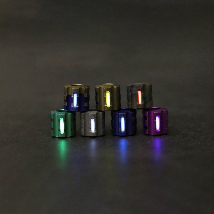 CNEDC W Titanium Alloy Knife Beads Paracord Can Fits Tritium Gas Tube Knife Lanyard Umbrella