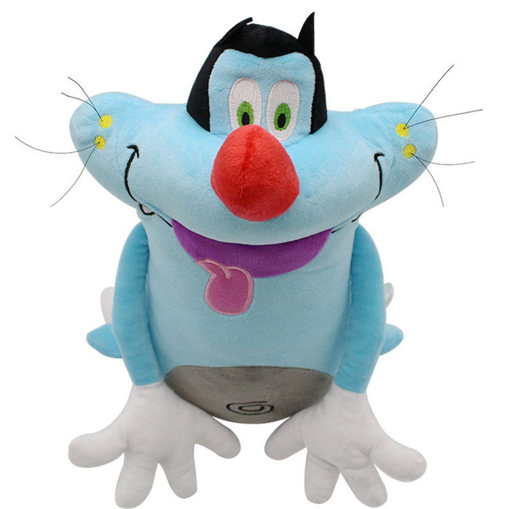 [] 38cm Oggy and The Cockroaches Plush Doll Fat Cat Oggy Soft Stuffed Kids Toys Shopee Thailand