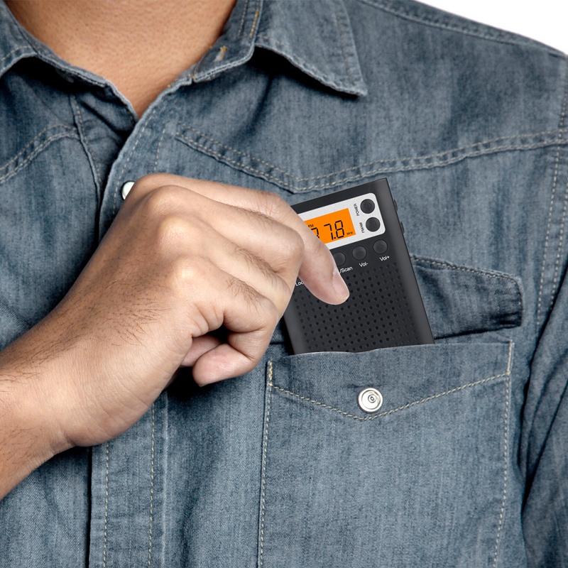 FM/AM Radio Digital Mini Portable Stereo Hearing Radio for The Elderly Battery Powered