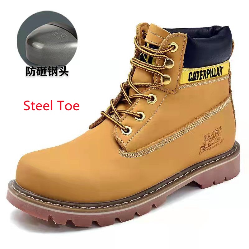 Caterpillar Safety Shoes For Men Caterpillar SteelToe Men's Plain Work