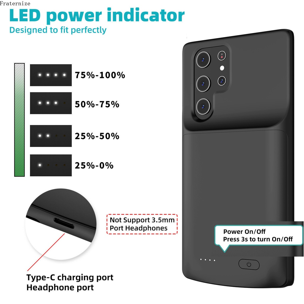 Smart Battery Case For Samsung Galaxy S22 Ultra Smart Power Bank