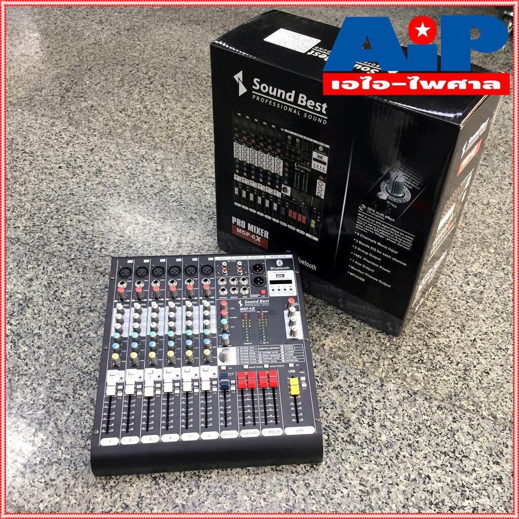 ฟรีค่าส่ง SoundBest MGP6X Mixer 6CH. มิกเซอร์ 6ช่อง MGP6X USB