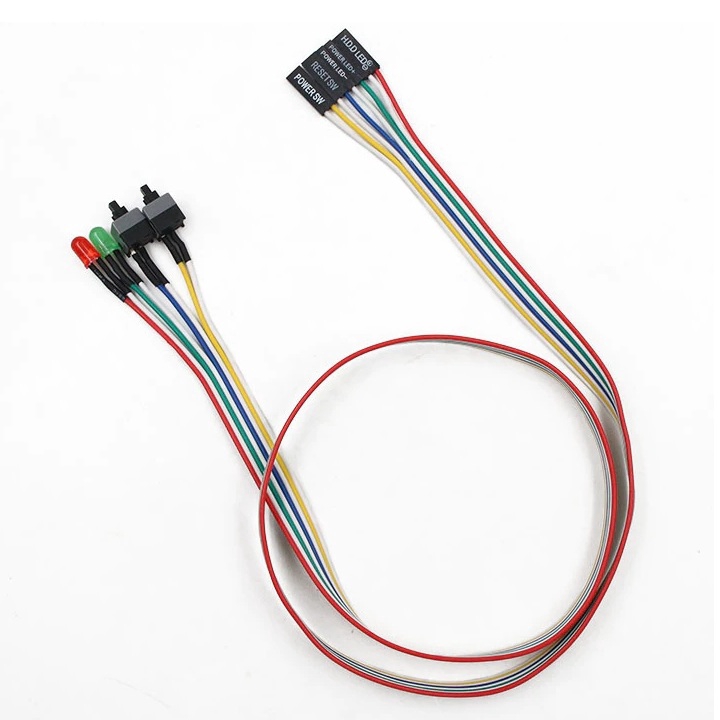 1PCs Computer Case LED Light ATX Power On Off Reset Supply HDD