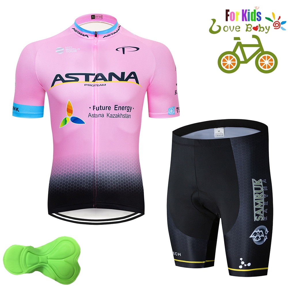 2021 NEW kid cycling jersey 2020 Astana Children's Summer Cycling Shirt