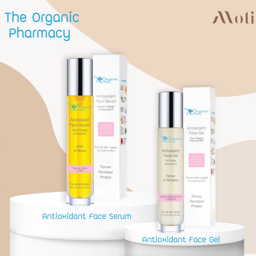 The Organic Pharmacy Antioxidant Face Serum & Antioxidant Face Gel ต้านอนุมูลอิสระ ผิวแข็งแรง