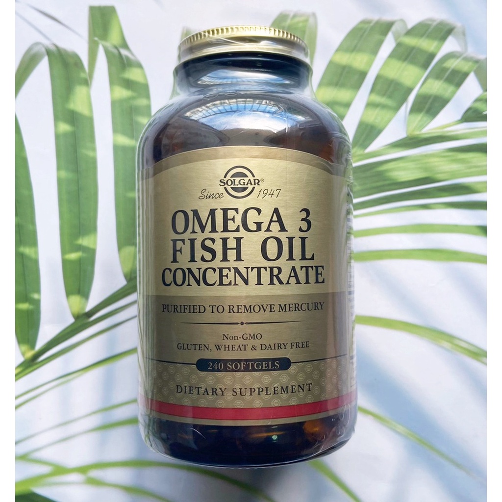 โอเมก้า3 Omega 3 Fish Oil Concentrate 240 Softgels (Solgar®) น้ำมันปลา Omega3 Shopee Thailand