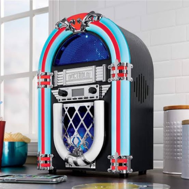 Victrola JukeBox ตู้เพลงวินเทจ ลำโพง Bluetooth สีสันสวยงาม พร้อมระบบไฟ
