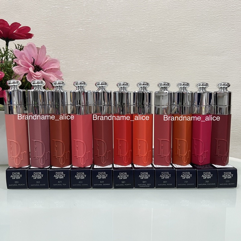 สีใหม่ปี22แท้ ลิป Dior addict lip Tint Tattoo สี 251 421 541 ลิปจูบไม่