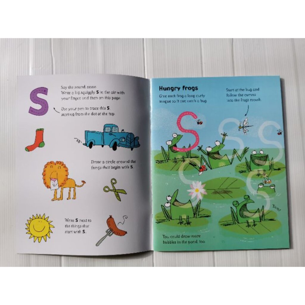 หนังสือ โฟนิคส์ โฟนิค แบบฝึกหัด Usborne Wipe clean Phonics boxset