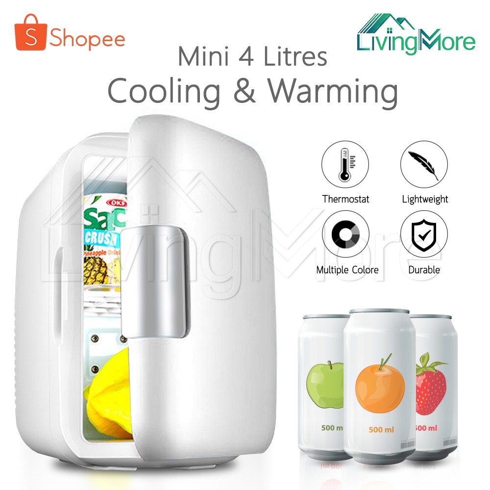 InnHome ตู้เย็นมินิ ตู้เย็นเล็กแบบพกพา MiniRefrigerator 4L พกพาสะดวก