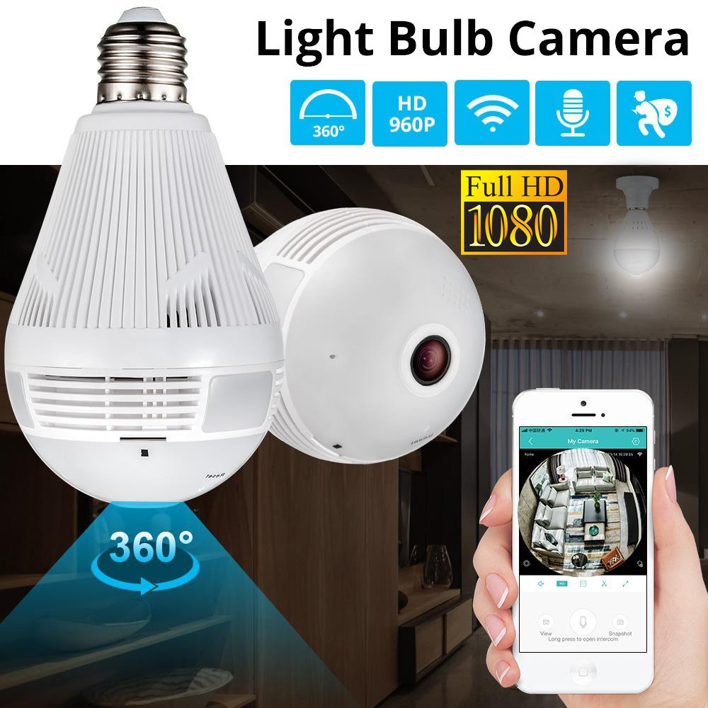 กล้องหลอดไฟ กล้องวงจรปิด 360 องศา มีสินค้าพร้อมส่ง CCTV IP Camera VR