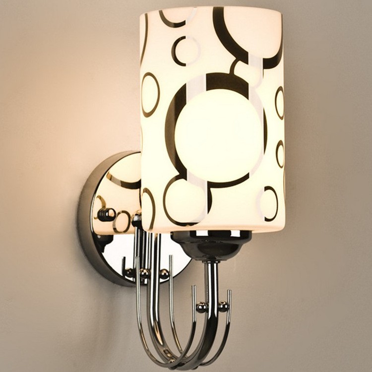 Modern, simple, simple, modern and fashionable glass wall lamp, living