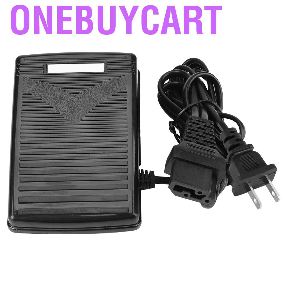 Onebuycart Black Domestic Sewing Machine Foot Control Pedal with Power