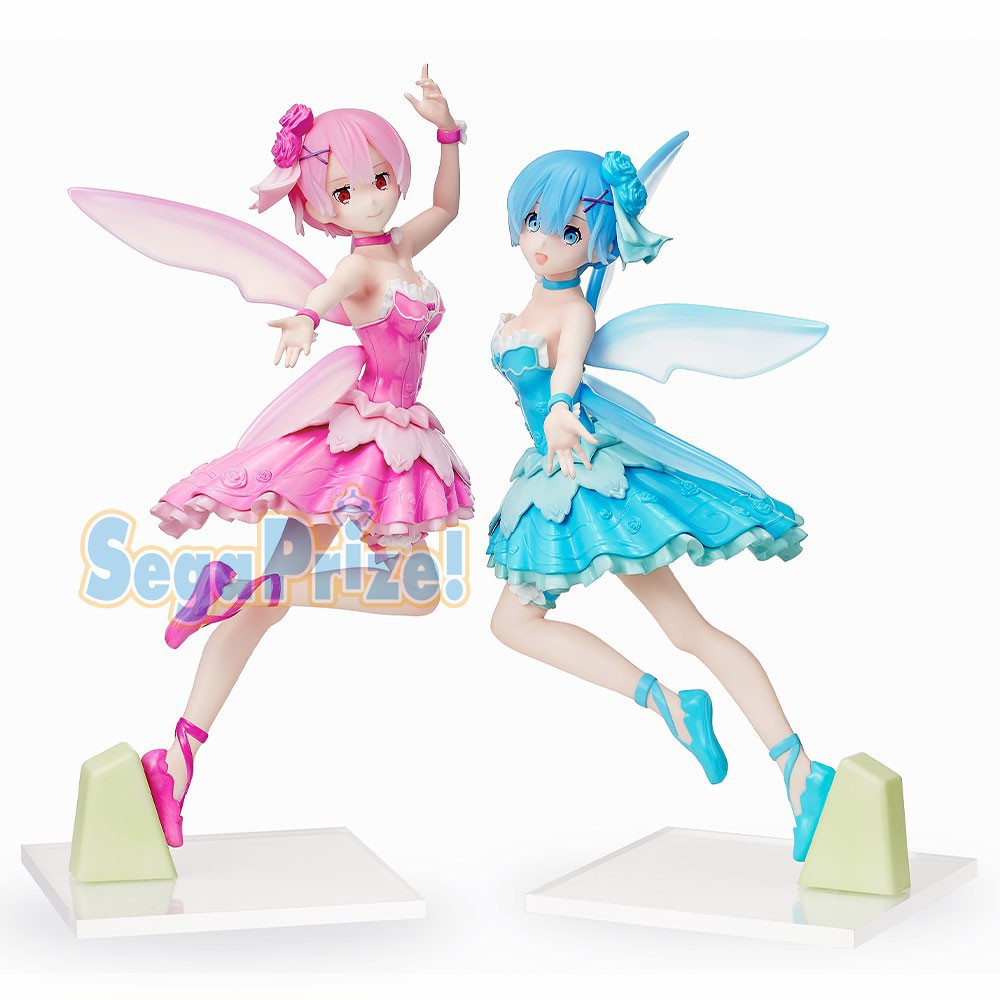 [New/Set] ฟิกเกอร์แท้ ReZero Rem & Ram Fairy Ballet Ver. Sega