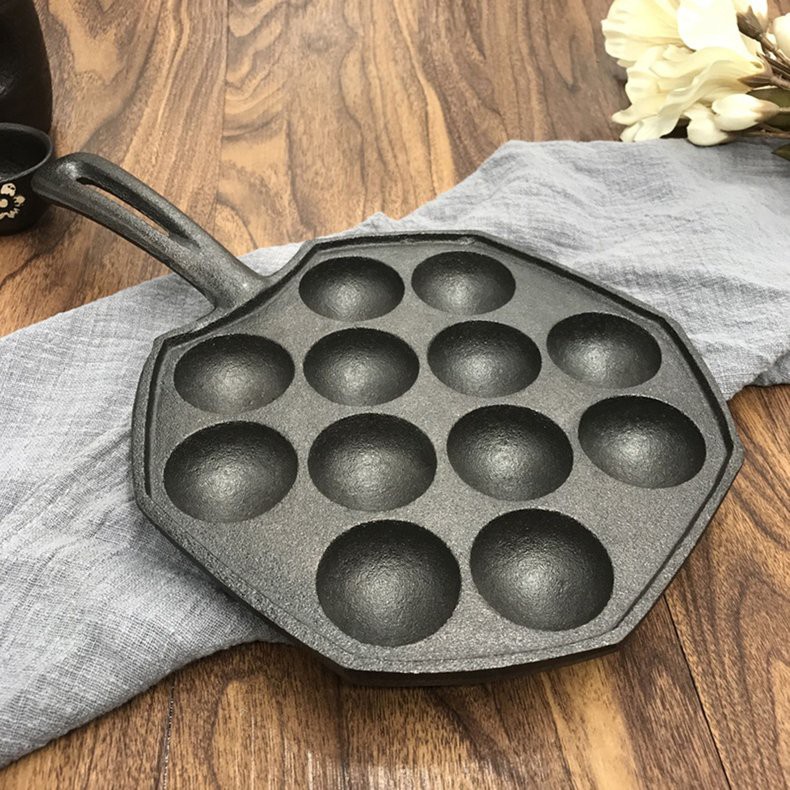 12 Holes Easy To Clean DIY Takoyaki Pan Octopus Balls Baking Maker Grill Mold 3019.54.5 CM VT1W
