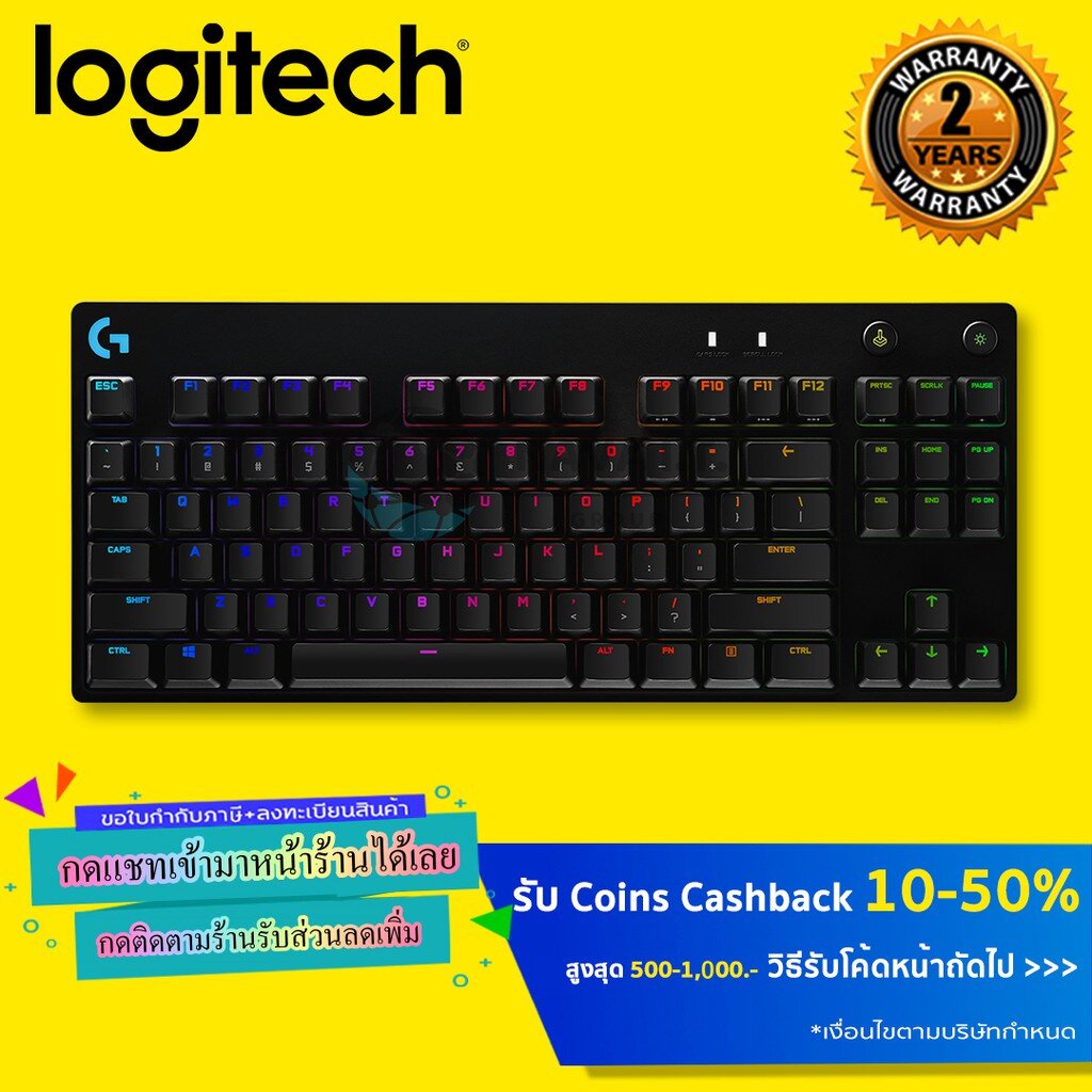 ﹍HOT⚡️ Logitech G Pro X Mechanical Gaming Keyboard with GX BLUE CLICKY