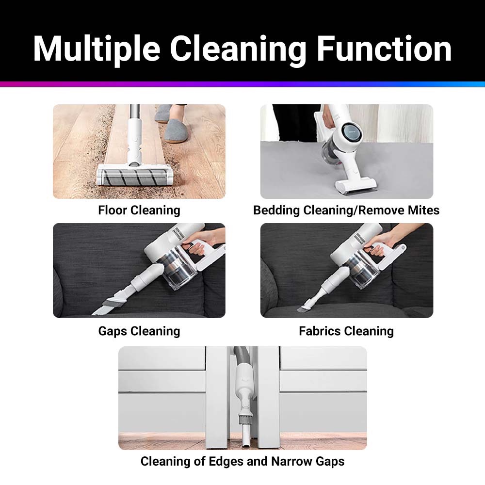 V10 แรงดูดสูง เครื่องดูดฝุ่นไร้สาย V10 ปรับแรงดูด พร้อมหัวไร้สายแบบชาร์จใหม่ได้ Cordless Vacuum