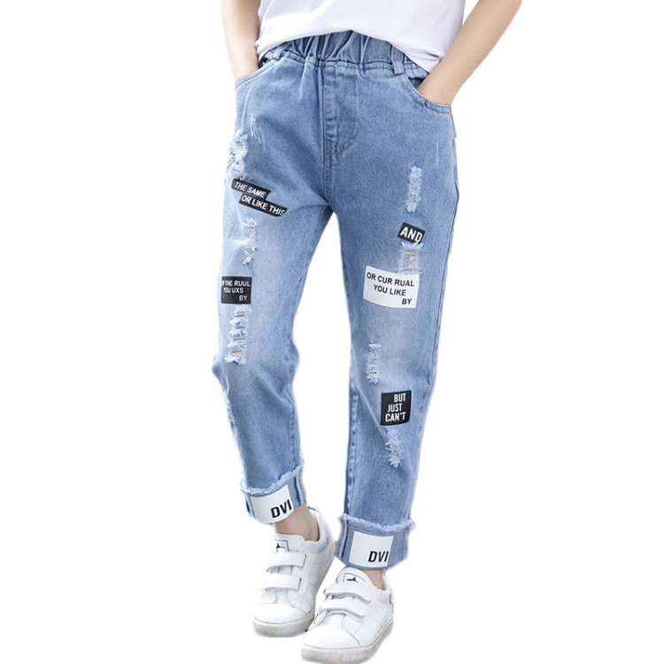 Boy Jeans Fashion Trousers Autumn Kids Clothes Pants for Boys Girls