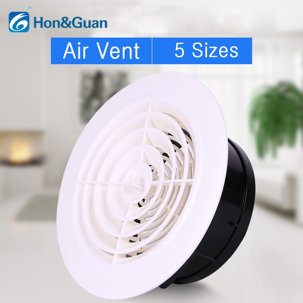 Round Air Vent ABS Louver White Grille Cover Adjustable Exhaust Vent Shopee Thailand