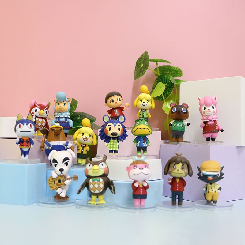 สัตว์จำลอง 16cs Animal Crossing Figures Set Tom Nook Action Figure K.K