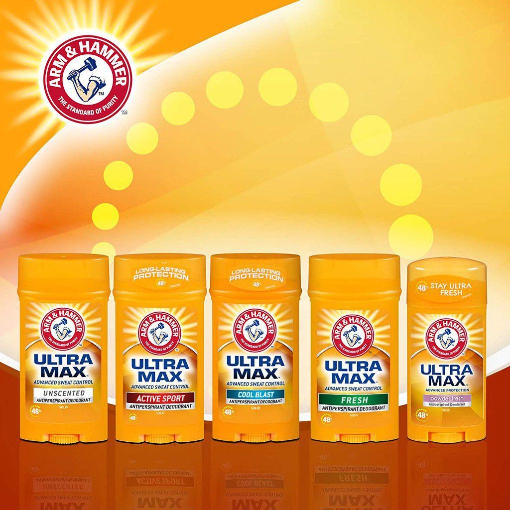Arm & Hammer Ultra Max 28g ผลิตภัณฑ์ระงับกลิ่นกายใต้วงแขนมี 2 กลิ่น