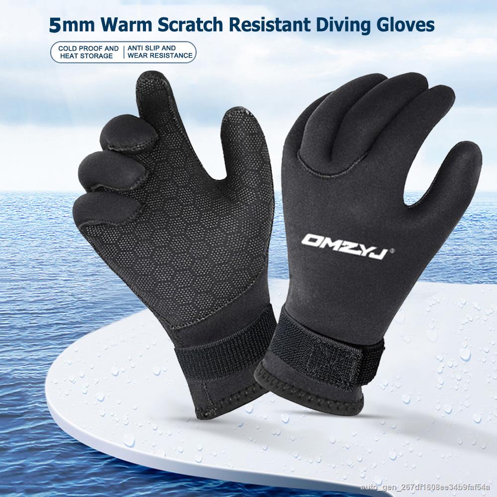 1 Pair 5mm Neoprene Swimming Scuba Diving Gloves For Men Antislip Keep