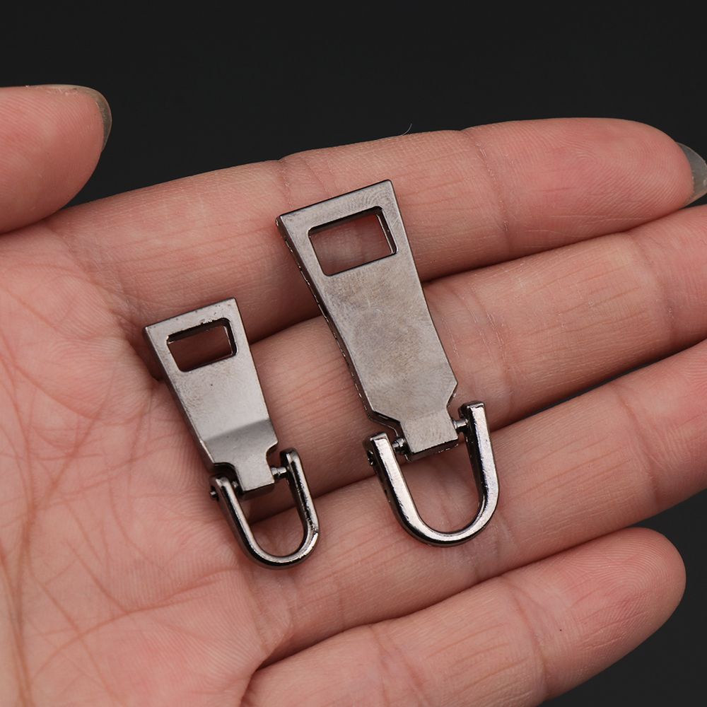 HECCEH 5pcs Clothes Metal Zipper Head Detachable Metal Zip Zipper Pull
