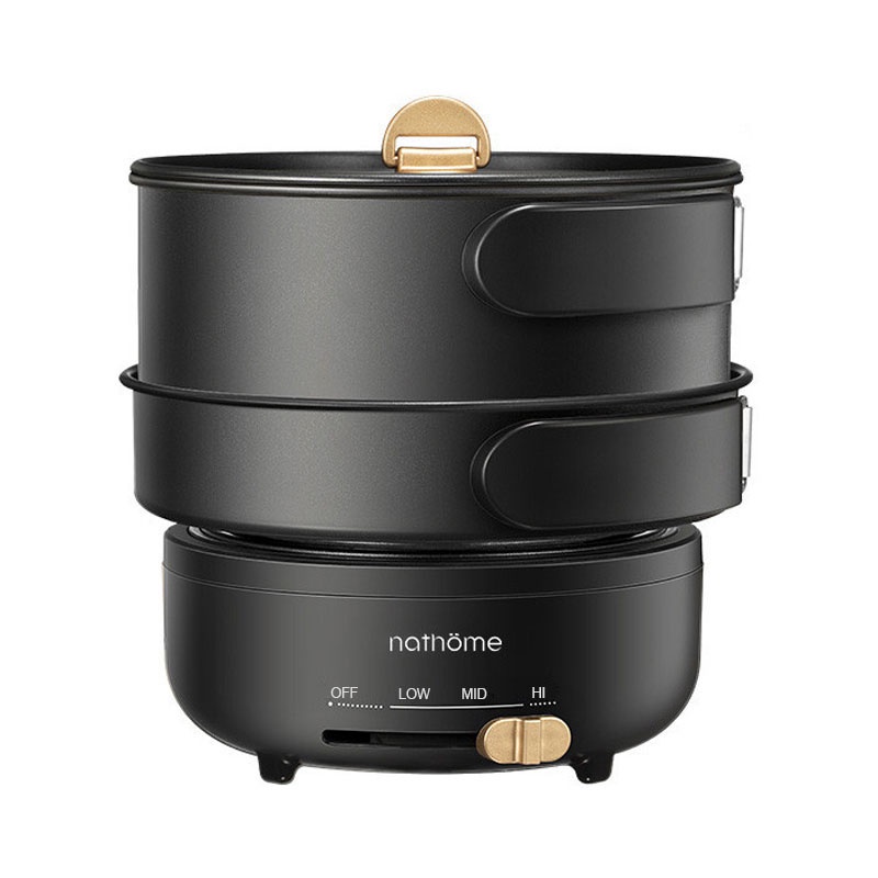 Portable Electric Cooking Pot Nonstick Pan for Travelling Camping