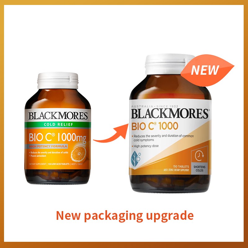 Blackmores Vitamin C reduce cold high potency dose BIO C 1000mg 150