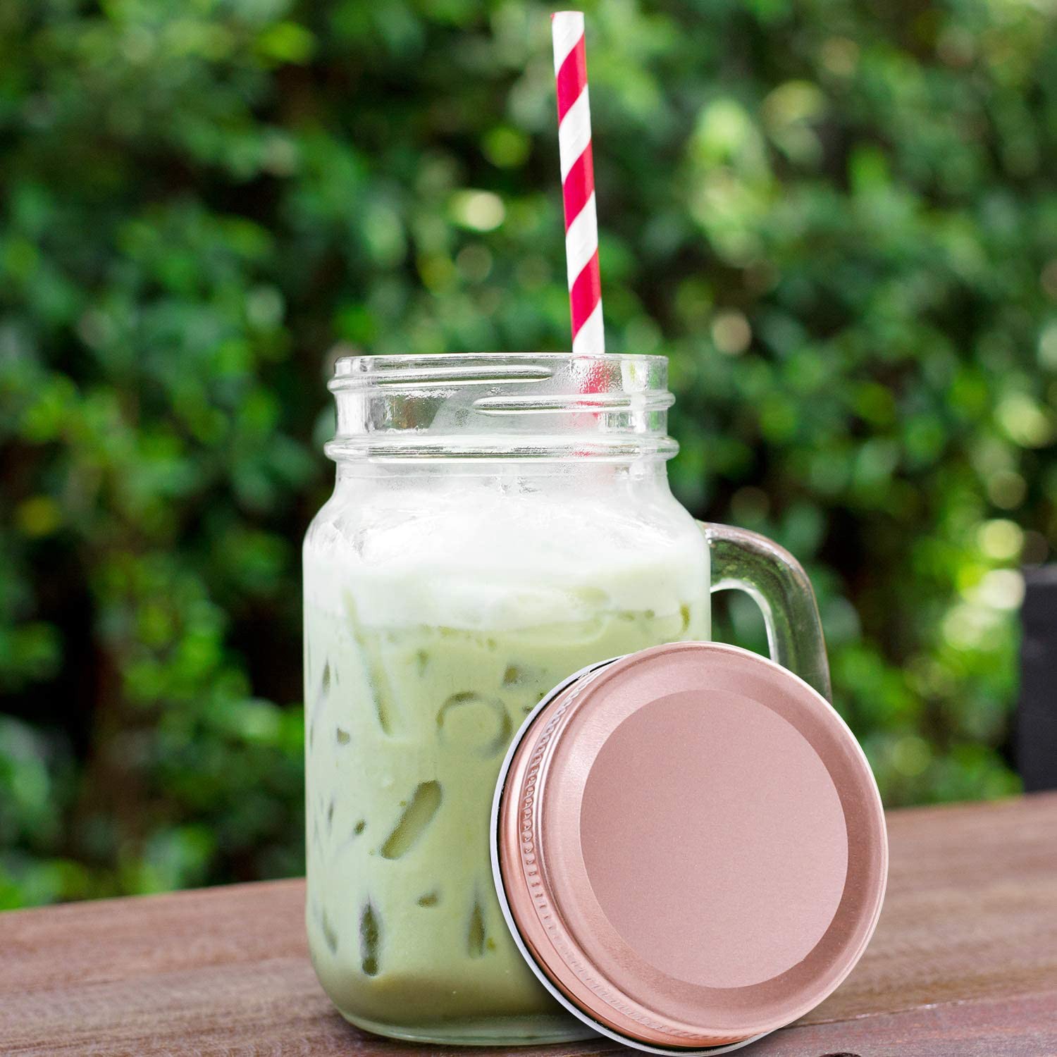 [hot] Mason Jar Japan Asvel Cup Oats ถ้วยแก้วน้ําพร้อมฝาปิด♨