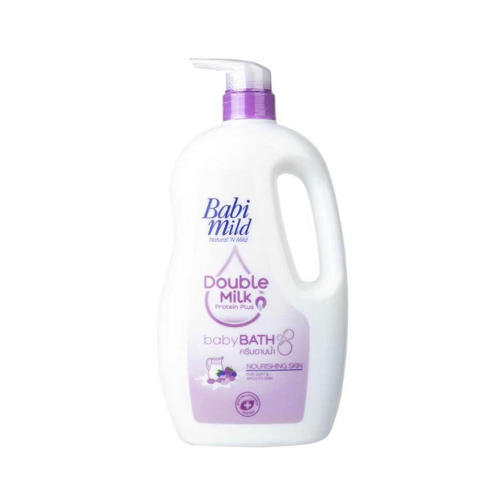 Babi Mild Double Milk Protein Plus Baby Bath เบบี้มายด์ ครีมอาบน้ำ สูตร