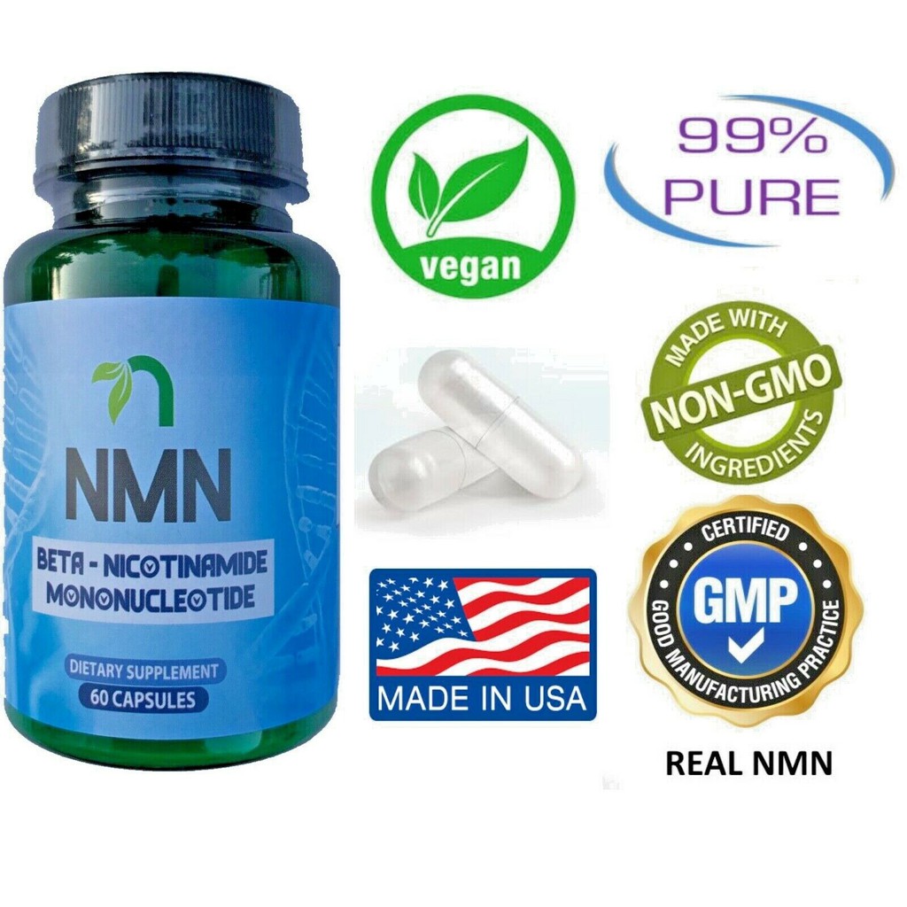NMN BNicotinamide Mononucleotide Pure Potency 500mg/Serve, 60 capsules
