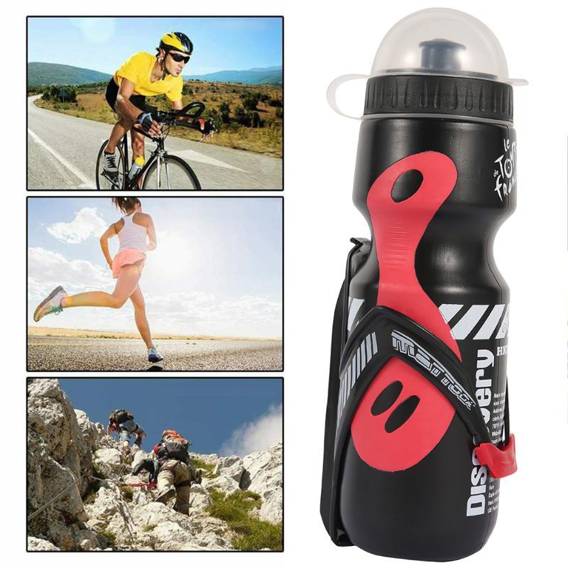 650Ml Mountain Bike Bicycle Water Drink Bottle + Holder Cage Portable
