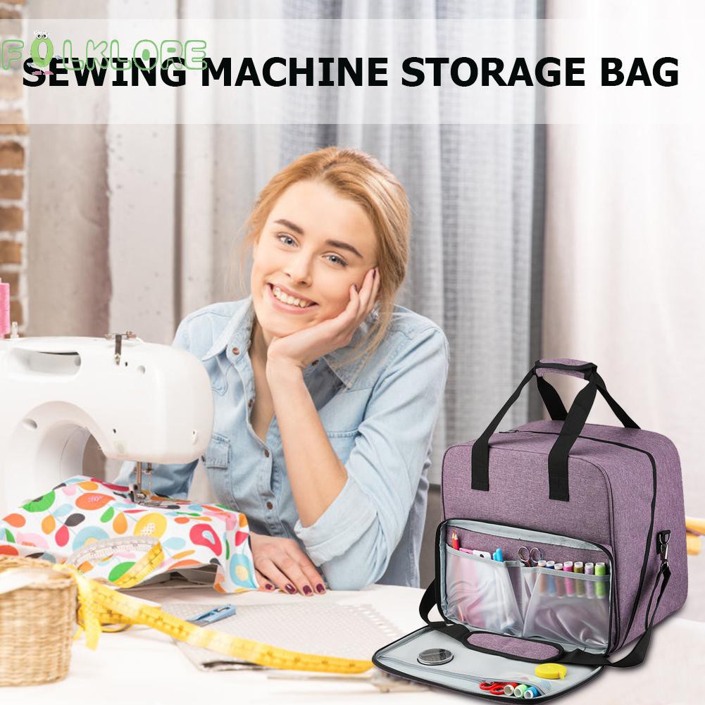 CODFOLMini Sewing Machine Handbags Crochet Kit Woolen Yarn Storage Bucket Bags folklore.th