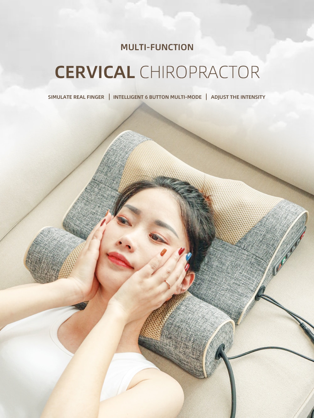 Neck Back Massager Body Pillow Vibration Cape Automotive Products