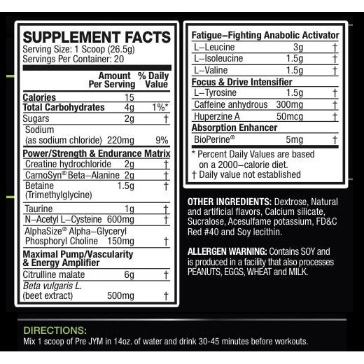 Jym Nutrition Facts Blog Dandk