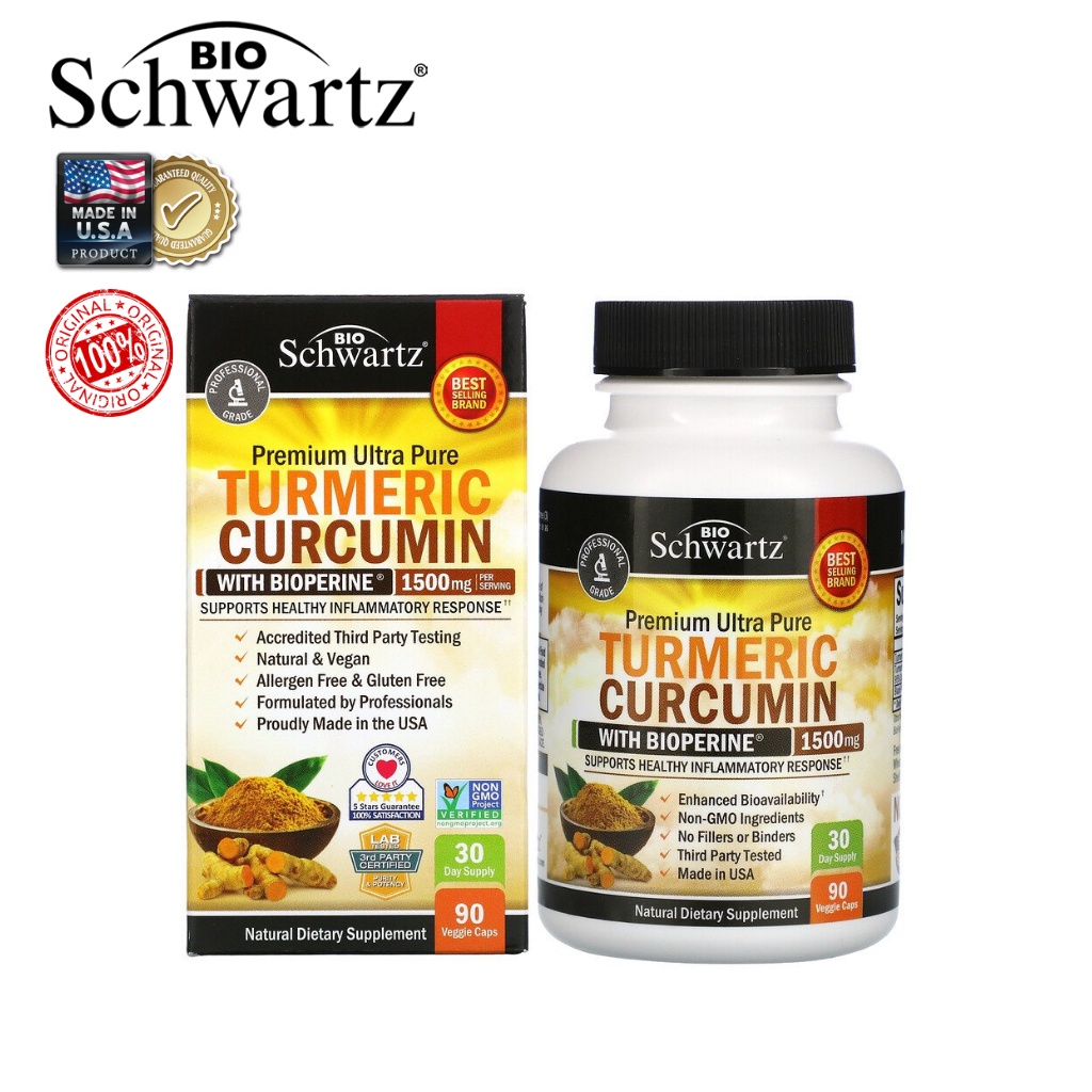 [พร้อมส่ง] BioSchwartz, Turmeric Curcumin with Bioperine, 500 mg สาร
